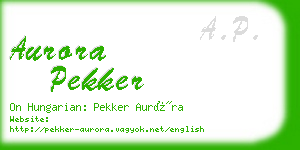 aurora pekker business card